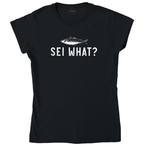 Sei what? – dame T-skjorte – sort – Gildan 64000L