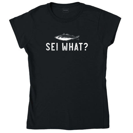 Sei what? – dame T-skjorte – sort – Gildan 64000L