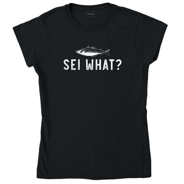 Sei what? – dame T-skjorte – sort – Gildan 64000L