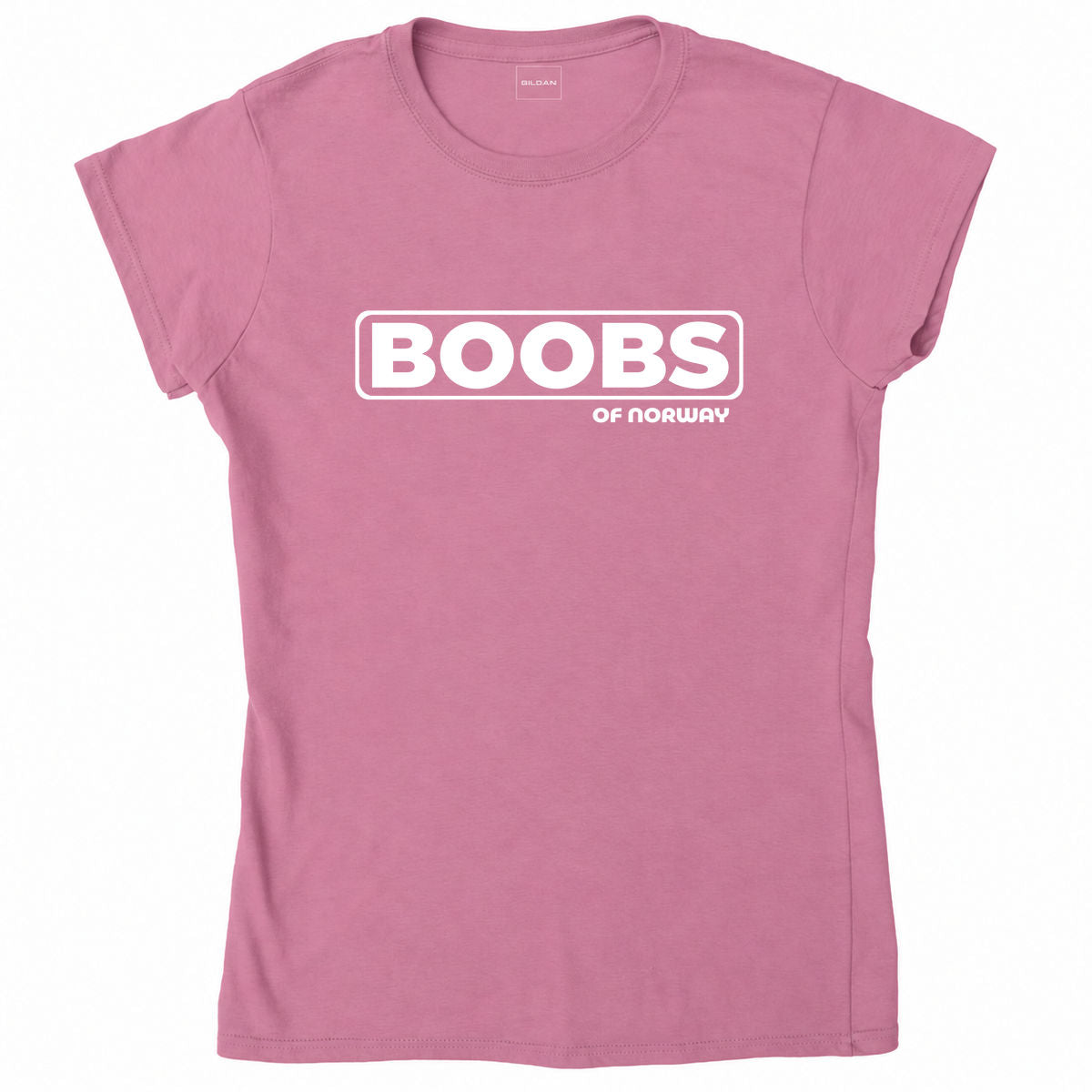 Boobs of Norway – dame T-skjorte – rosa – Gildan 64000L