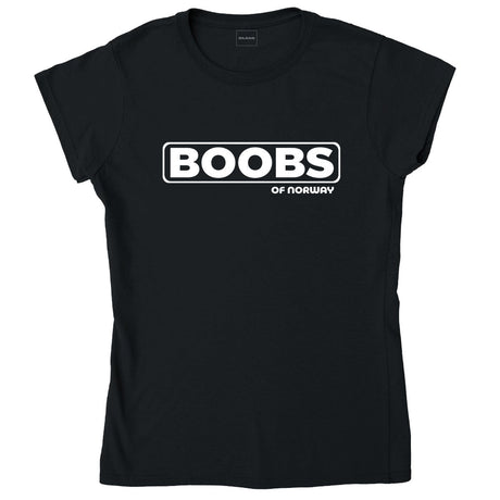 Boobs of Norway – dame T-skjorte – sort – Gildan 64000L