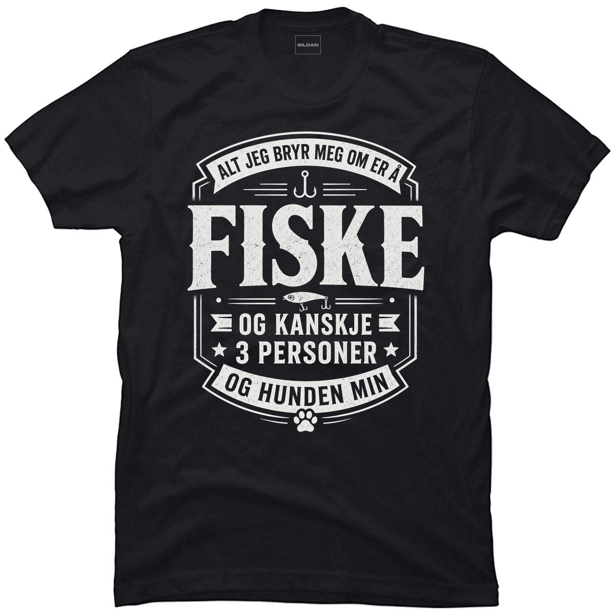 Fiske og hunden min