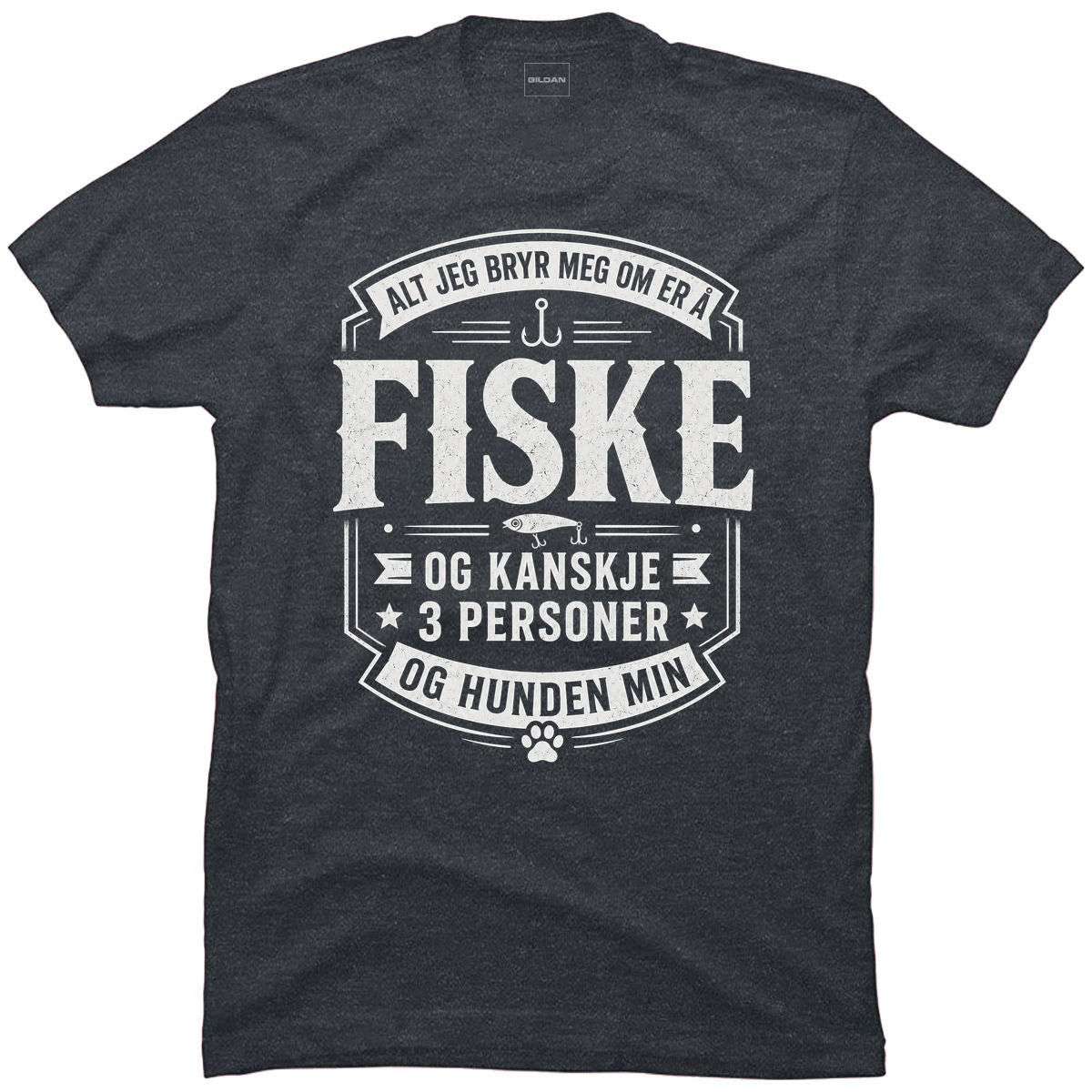 Fiske og hunden min