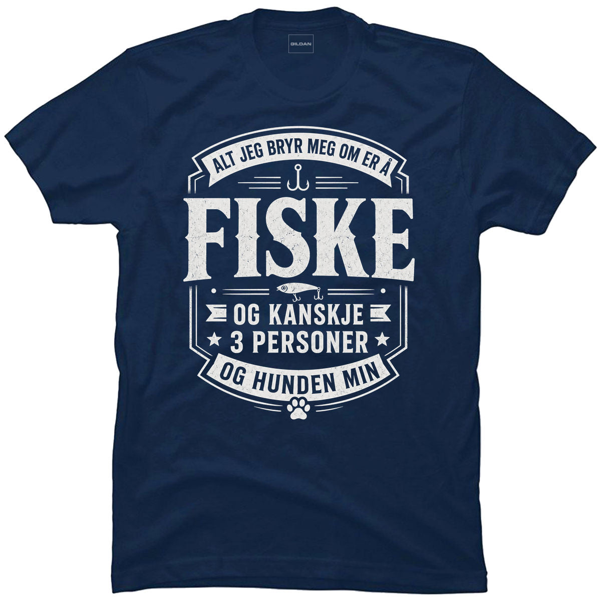 Fiske og hunden min