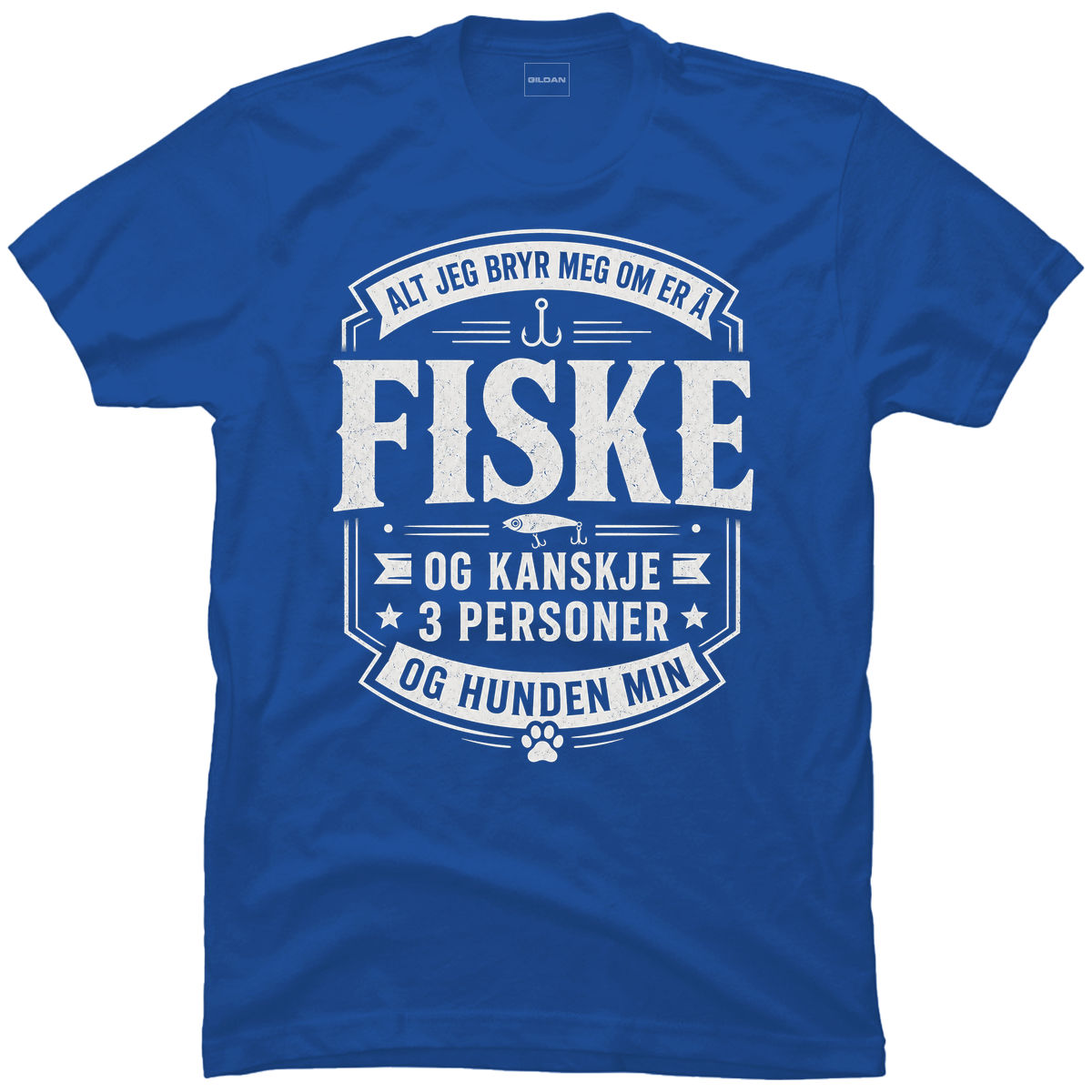 Fiske og hunden min