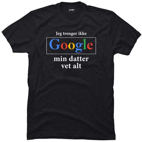 Jeg trenger ikke google, min datter vet alt.