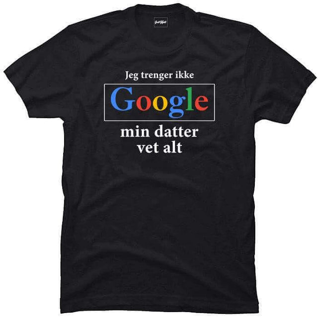 Jeg trenger ikke google, min datter vet alt.