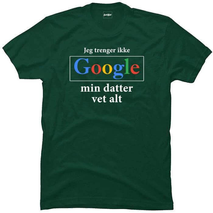 Jeg trenger ikke google, min datter vet alt.
